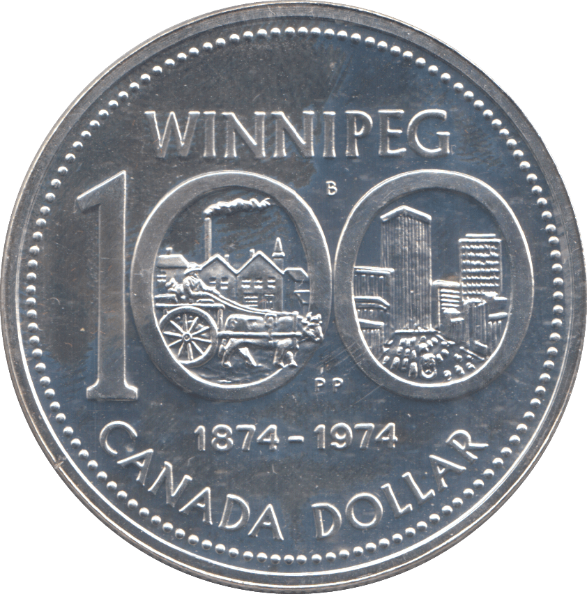 1974 SILVER CANADA DOLLAR - SILVER WORLD COINS - Cambridgeshire Coins
