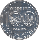 1974 SILVER CANADA DOLLAR - SILVER WORLD COINS - Cambridgeshire Coins