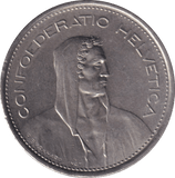 1974 SILVER FIVE FRANCS AUSTRIA - SILVER WORLD COINS - Cambridgeshire Coins