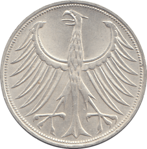 1974 SILVER GERMANY 5 MARKS - WORLD COINS - Cambridgeshire Coins