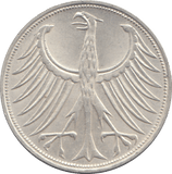 1974 SILVER GERMANY 5 MARKS - WORLD COINS - Cambridgeshire Coins