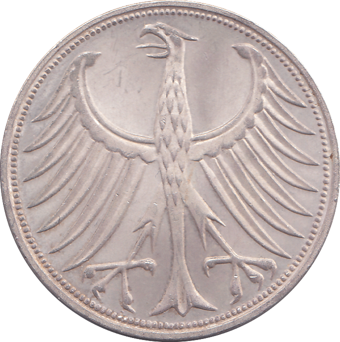 1974 SILVER GERMANY 5 MARKS - WORLD COINS - Cambridgeshire Coins