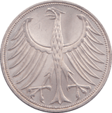 1974 SILVER GERMANY 5 MARKS - WORLD COINS - Cambridgeshire Coins