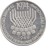 1974 SILVER GERMANY 5 MARKS - WORLD COINS - Cambridgeshire Coins