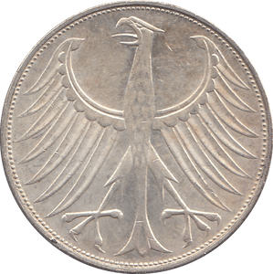 1974 SILVER GERMANY 5 MARKS - WORLD COINS - Cambridgeshire Coins