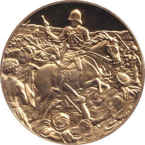 1974 SILVER GOLD PLATED WINSTON CHURCHILL LANCERS MEDALLION - SILVER WORLD COINS - Cambridgeshire Coins