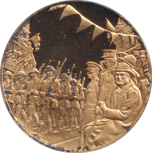 1974 SILVER GOLD PLATED WINSTON CHURCHILL LIBERATION MARCH MEDALLION - SILVER WORLD COINS - Cambridgeshire Coins
