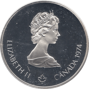 1974 SILVER MONTREAL OLYMPICS FIVE DOLLAR CANADA - SILVER WORLD COINS - Cambridgeshire Coins