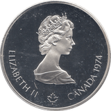 1974 SILVER MONTREAL OLYMPICS FIVE DOLLAR CANADA - SILVER WORLD COINS - Cambridgeshire Coins