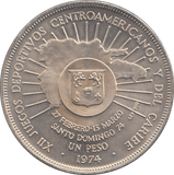 1974 SILVER ONE PESO DOMINICAN REPUBLIC - SILVER WORLD COINS - Cambridgeshire Coins