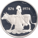 1974 SILVER PROOF 500 KRONER ICELAND - SILVER WORLD COINS - Cambridgeshire Coins