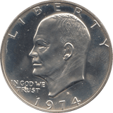1974 SILVER PROOF EISENHOWER DOLLAR USA - SILVER WORLD COINS - Cambridgeshire Coins