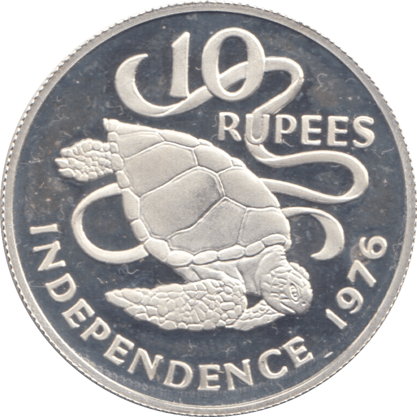 1974 SILVER PROOF TEN RUPEES SEYCHELLES - SILVER WORLD COINS - Cambridgeshire Coins