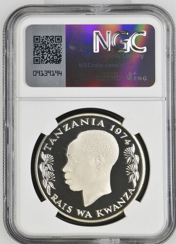 1974 TANZANIA CONSERVATION GIRAFFES S25S PF 69 ULTRA CAMEO - NGC SILVER COINS - Cambridgeshire Coins