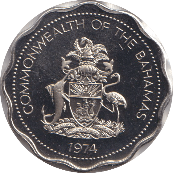 1974 TEN CENT BAHAMAS - WORLD COINS - Cambridgeshire Coins