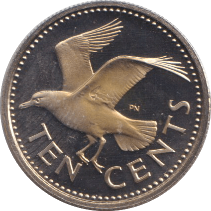 1974 TEN CENTS BARBADOS - WORLD COINS - Cambridgeshire Coins