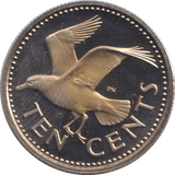 1974 TEN CENTS BARBADOS - WORLD COINS - Cambridgeshire Coins