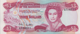 1974 THREE DOLLARS BAHAMAS BANKNOTE REF-1761 - WORLD BANKNOTES - Cambridgeshire Coins