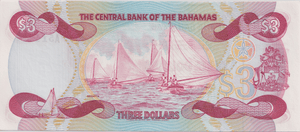 1974 THREE DOLLARS BAHAMAS BANKNOTE REF-1761 - WORLD BANKNOTES - Cambridgeshire Coins