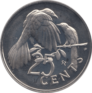 1974 TWENTY FIVE CENTS BRITISH VIRGIN ISLANDS (PROOF) - SILVER WORLD COINS - Cambridgeshire Coins