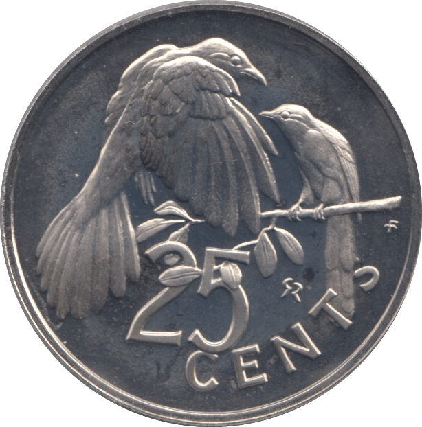 1974 TWENTY FIVE CENTS BRITISH VIRGIN ISLANDS (PROOF) - SILVER WORLD COINS - Cambridgeshire Coins