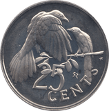 1974 TWENTY FIVE CENTS BRITISH VIRGIN ISLANDS (PROOF) - SILVER WORLD COINS - Cambridgeshire Coins