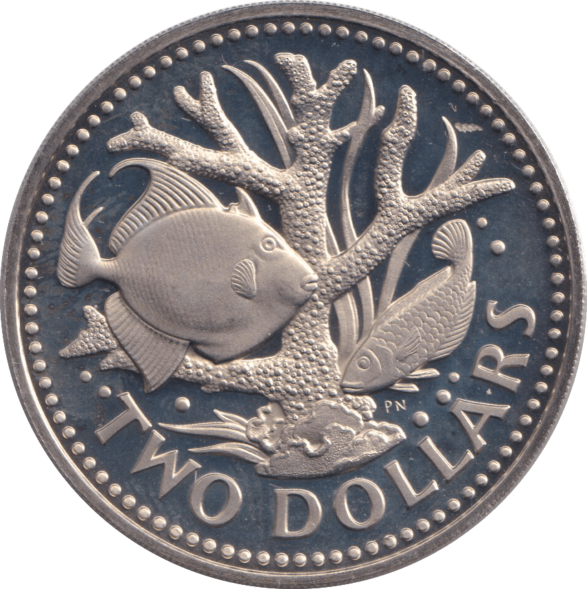 1974 TWO DOLLARS BARBADOS - WORLD COINS - Cambridgeshire Coins