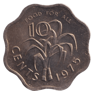 1975 10 CENTS SWAZILAND - WORLD COINS - Cambridgeshire Coins