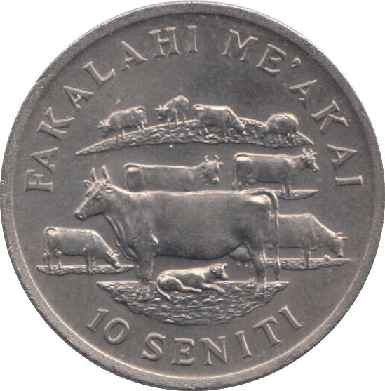 1975 10 SENITI TONGA - WORLD COINS - Cambridgeshire Coins