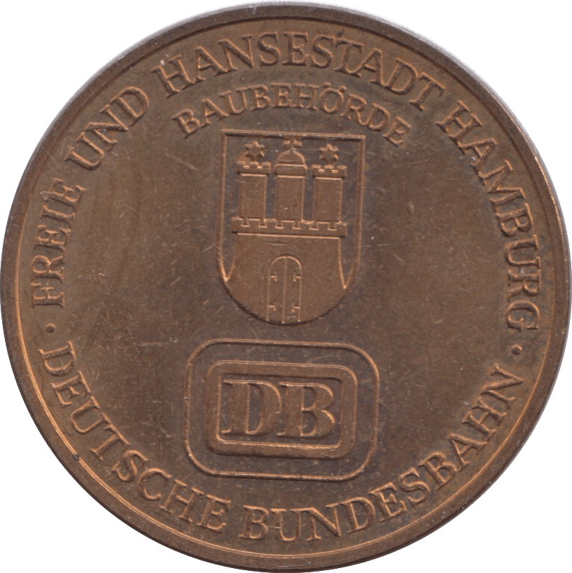 1975 10 YEARS JUBILEE HAMBURG TRAFFIC NETWORK TOKEN MEDALLION GERMANY - MEDALS & MEDALLIONS - Cambridgeshire Coins