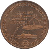 1975 10 YEARS JUBILEE HAMBURG TRAFFIC NETWORK TOKEN MEDALLION GERMANY - MEDALS & MEDALLIONS - Cambridgeshire Coins