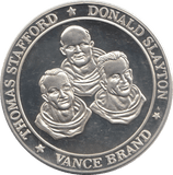 1975 1OZ FINE SILVER APOLLO SOYUZ TEST PROJECT COMMEMORATIVE COIN - SILVER 1 oz COINS - Cambridgeshire Coins