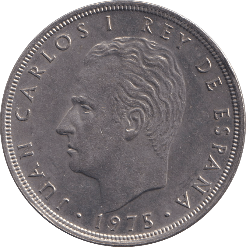 1975 50 PESETAS SPAIN - WORLD COINS - Cambridgeshire Coins