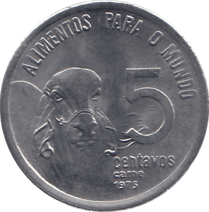 1975 BRAZIL FIVE CENTAVOS - WORLD COINS - Cambridgeshire Coins