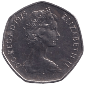 1975 FIFTY PENCE ( BU ) - 50p BU - Cambridgeshire Coins