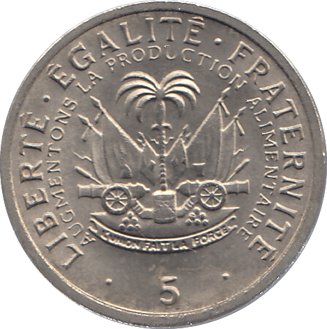 1975 HAITI FIVE CENTIMES - WORLD COINS - Cambridgeshire Coins