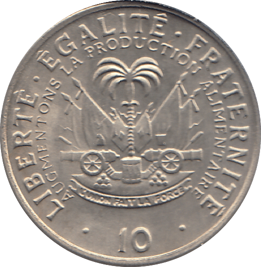 1975 HAITI TEN CENTIMES - WORLD COINS - Cambridgeshire Coins