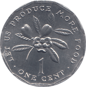 1975 JAMAICA ONE CENT - WORLD COINS - Cambridgeshire Coins