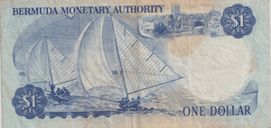 1975 ONE DOLLAR BERMUDA BANKNOTE REF-1765 - WORLD BANKNOTES - Cambridgeshire Coins