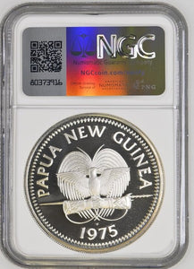 1975 SILVER 10 KINA PAPUA NEW GUINEA RAGGIANA BIRD ( NGC ) PF 70 ULTRA CAMEO - NGC SILVER COINS - Cambridgeshire Coins