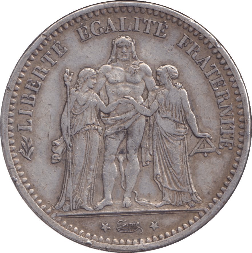1975 SILVER 5 FRANC FRANCE - SILVER WORLD COINS - Cambridgeshire Coins