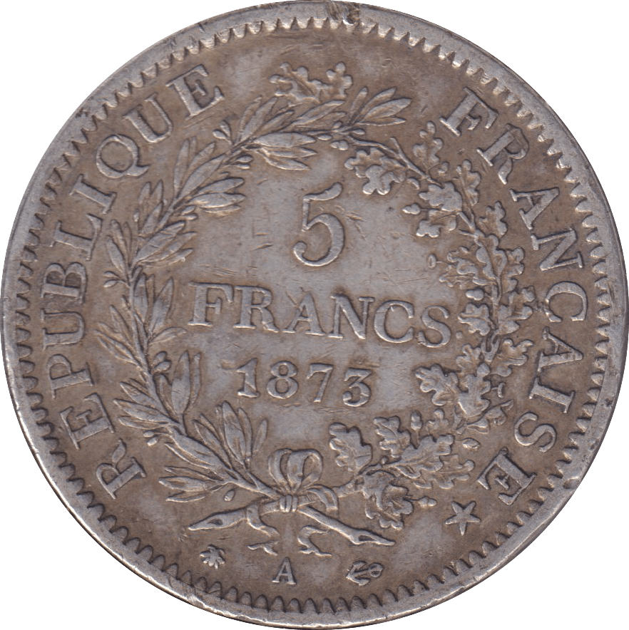 1975 SILVER 5 FRANC FRANCE - SILVER WORLD COINS - Cambridgeshire Coins