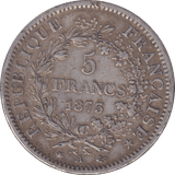 1975 SILVER 5 FRANC FRANCE - SILVER WORLD COINS - Cambridgeshire Coins