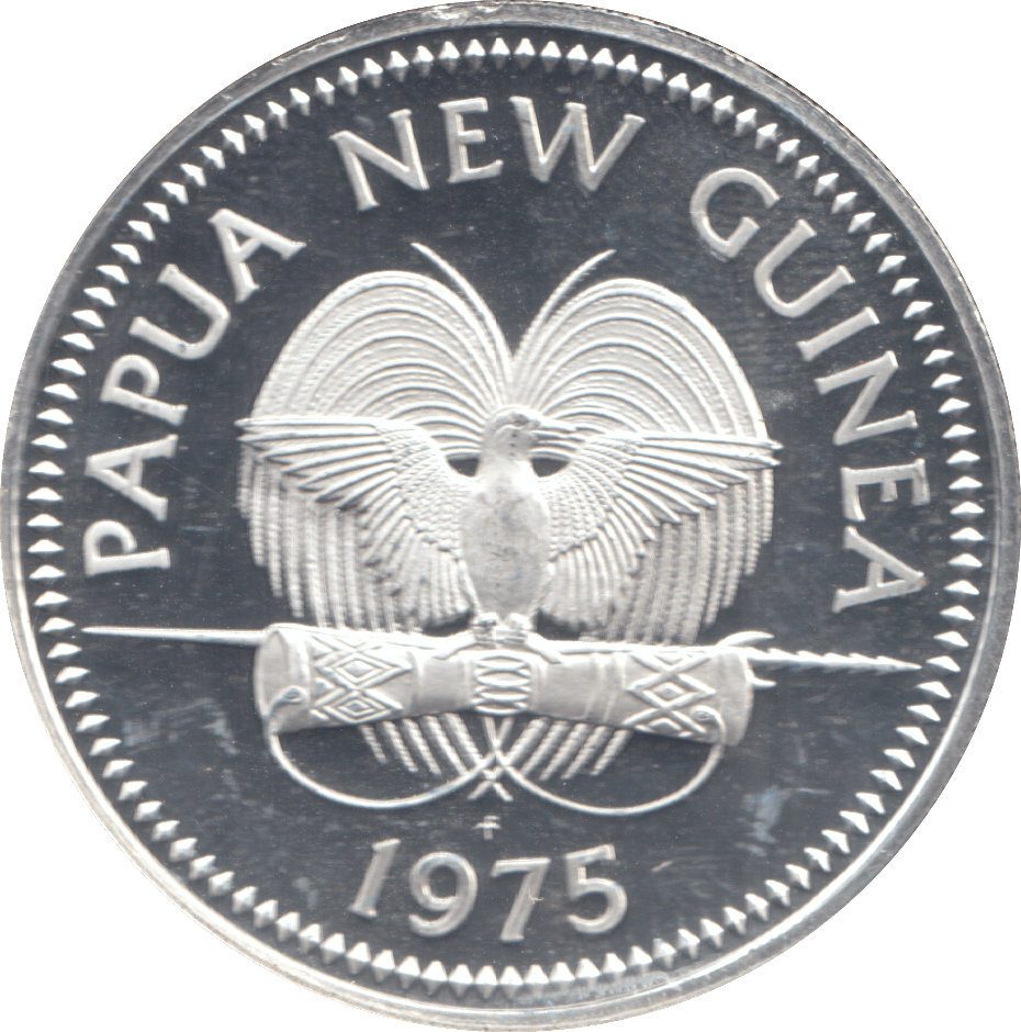 1975 SILVER 5 KINA PAPUA NEW GUINEA - SILVER WORLD COINS - Cambridgeshire Coins