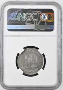 1975 SILVER 50 DONG NGC UNC DETAILS - NGC SILVER COINS - Cambridgeshire Coins