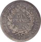 1975 SILVER 50 FRANC FRANCE - SILVER WORLD COINS - Cambridgeshire Coins