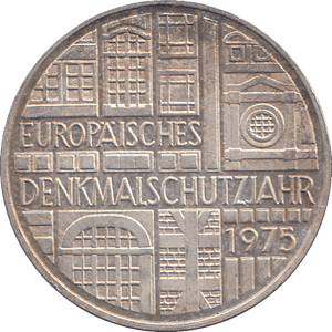 1975 SILVER GERMANY 5 MARKS - WORLD COINS - Cambridgeshire Coins