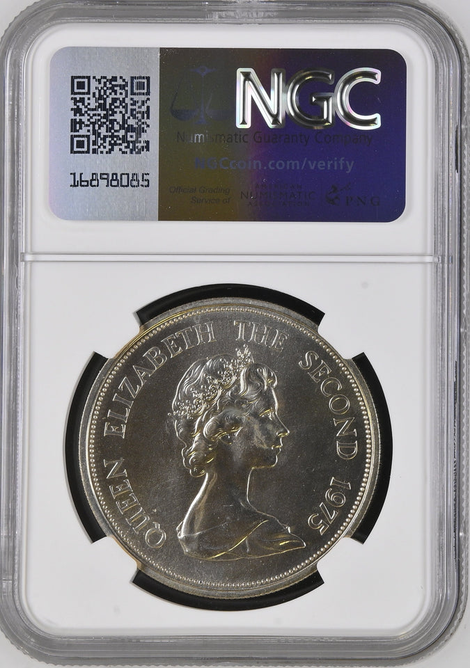 1975 SILVER MAURITIUS 25 RUPEES CONSERVATION BLUE SWALLOWTAIL ( NGC ) MS67 - NGC SILVER COINS - Cambridgeshire Coins