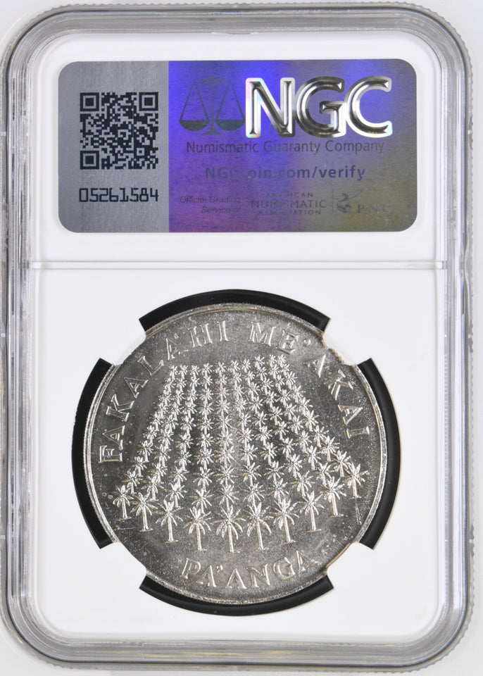 1975 SILVER PAANGA TONGA PALM TREES ( NGC ) MS67 - NGC SILVER COINS - Cambridgeshire Coins