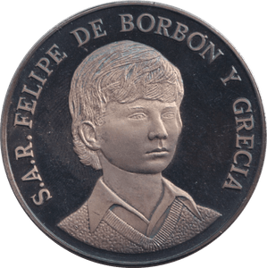 1975 SILVER PROOF COIN S.A.R FELIPE DE BORBON Y GRECIA - Silver Proof - Cambridgeshire Coins